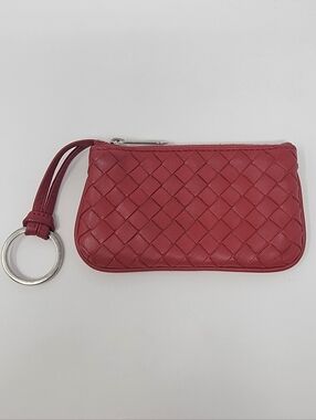 Bottega Veneta Intrecciato Woven Nappa Leather Keycase Wallet